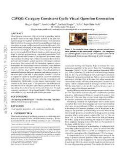 C3VQG: Category Consistent Cyclic Visual Question Generation