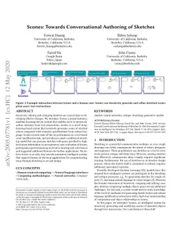 Scones: Towards Conversational Authoring of Sketches