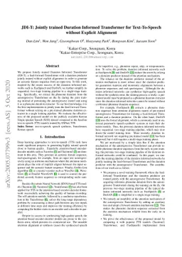 JDI-T: Jointly trained Duration Informed Transformer for Text-To-Speech
  without Explicit Alignment