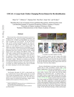 COCAS: A Large-Scale Clothes Changing Person Dataset for
  Re-identification