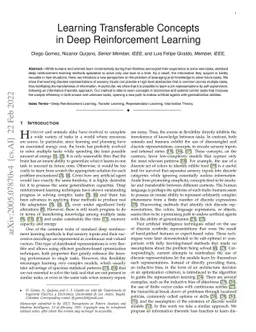 Learning Transferable Concepts in Deep Reinforcement Learning