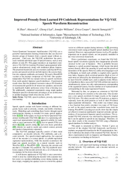 Improved Prosody from Learned F0 Codebook Representations for VQ-VAE
  Speech Waveform Reconstruction