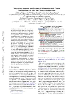 Integrating Semantic and Structural Information with Graph Convolutional
  Network for Controversy Detection