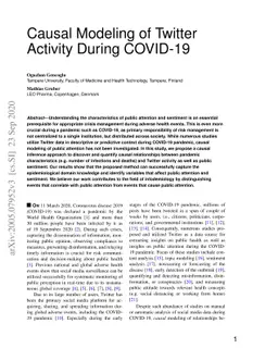 Causal Modeling of Twitter Activity During COVID-19