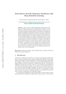 Data Driven Aircraft Trajectory Prediction with Deep Imitation Learning