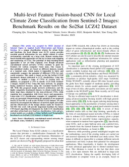 Multi-level Feature Fusion-based CNN for Local Climate Zone
  Classification from Sentinel-2 Images: Benchmark Results on the So2Sat LCZ42
  Dataset