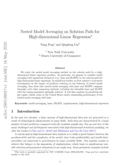 Nested Model Averaging on Solution Path for High-dimensional Linear
  Regression