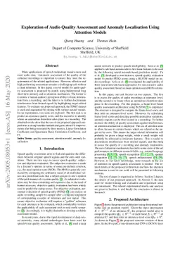 Exploration of Audio Quality Assessment and Anomaly Localisation Using
  Attention Models