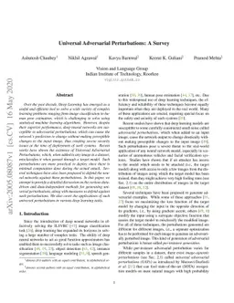 Universal Adversarial Perturbations: A Survey