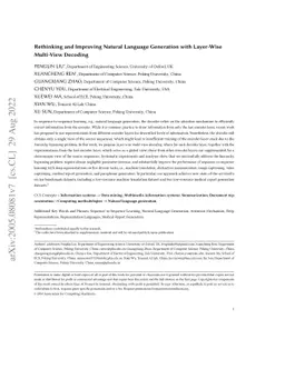 Rethinking and Improving Natural Language Generation with Layer-Wise
  Multi-View Decoding