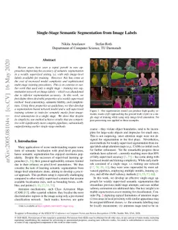 Single-Stage Semantic Segmentation from Image Labels