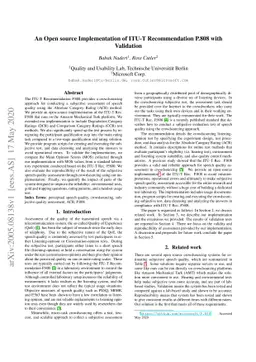 An Open source Implementation of ITU-T Recommendation P.808 with
  Validation