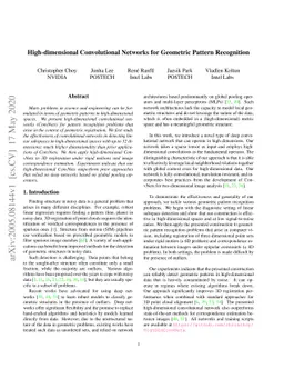 High-dimensional Convolutional Networks for Geometric Pattern
  Recognition