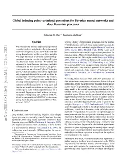 Global inducing point variational posteriors for Bayesian neural
  networks and deep Gaussian processes