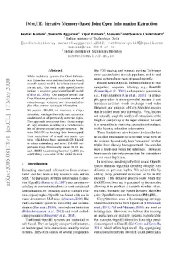 IMoJIE: Iterative Memory-Based Joint Open Information Extraction