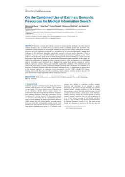 On the Combined Use of Extrinsic Semantic Resources for Medical
  Information Search