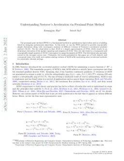 Understanding Nesterov's Acceleration via Proximal Point Method
