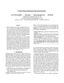 Context-Based Quotation Recommendation