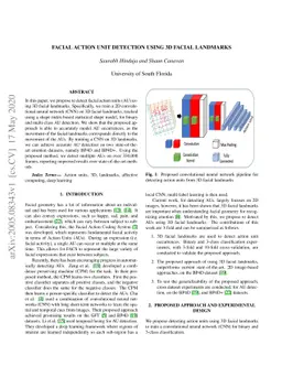 Facial Action Unit Detection using 3D Facial Landmarks