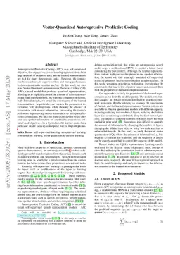 Vector-Quantized Autoregressive Predictive Coding