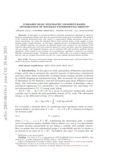 Unbiased MLMC stochastic gradient-based optimization of Bayesian
  experimental designs