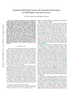 Expedited Multi-Target Search with Guaranteed Performance via
  Multi-fidelity Gaussian Processes