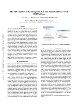 The NTNU System at the Interspeech 2020 Non-Native Children's Speech ASR
  Challenge