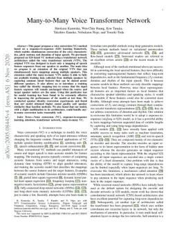 Many-to-Many Voice Transformer Network