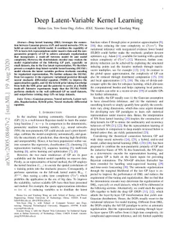 Deep Latent-Variable Kernel Learning