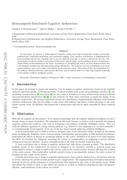 Brain-inspired Distributed Cognitive Architecture