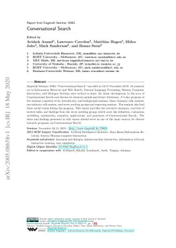 Conversational Search -- A Report from Dagstuhl Seminar 19461