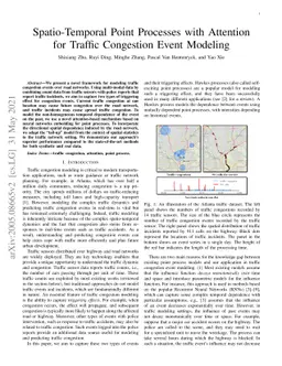 Spatio-Temporal Point Processes with Attention for Traffic Congestion
  Event Modeling