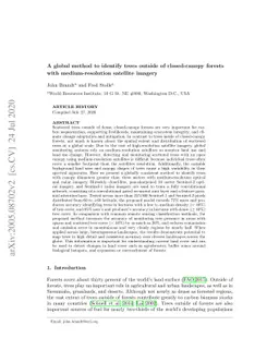 A global method to identify trees outside of closed-canopy forests with
  medium-resolution satellite imagery