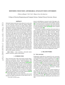 Defending Your Voice: Adversarial Attack on Voice Conversion