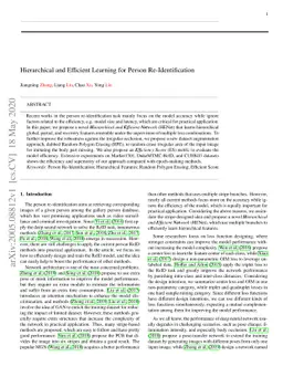 Hierarchical and Efficient Learning for Person Re-Identification