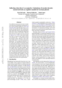 Inflecting when there's no majority: Limitations of encoder-decoder
  neural networks as cognitive models for German plurals