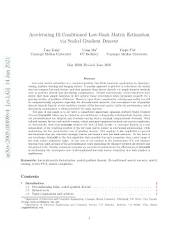 Accelerating Ill-Conditioned Low-Rank Matrix Estimation via Scaled
  Gradient Descent