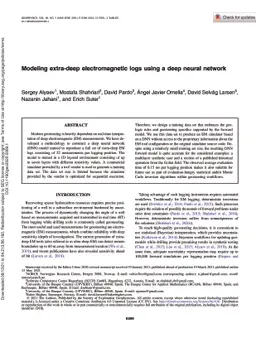 Modeling extra-deep electromagnetic logs using a deep neural network