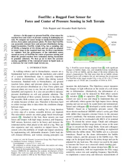 FootTile: a Rugged Foot Sensor for Force and Center of Pressure Sensing
  in Soft Terrain