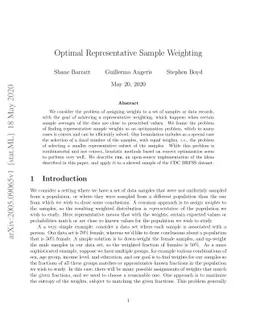 Optimal Representative Sample Weighting