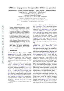 GPT-too: A language-model-first approach for AMR-to-text generation