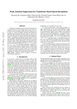 Weak-Attention Suppression For Transformer Based Speech Recognition