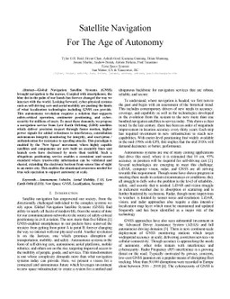 Satellite Navigation for the Age of Autonomy