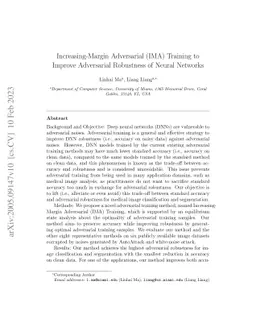 Increasing-Margin Adversarial (IMA) Training to Improve Adversarial
  Robustness of Neural Networks