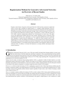 Regularization Methods for Generative Adversarial Networks: An Overview
  of Recent Studies