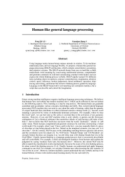 Human-like general language processing