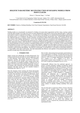 Holistic Parameteric Reconstruction of Building Models from Point Clouds