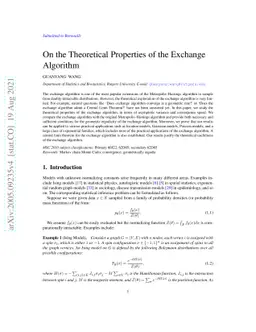 On the Theoretical Properties of the Exchange Algorithm
