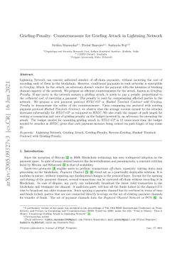 Griefing-Penalty: Countermeasure for Griefing Attack in Lightning
  Network