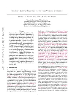 Enhancing Certified Robustness via Smoothed Weighted Ensembling